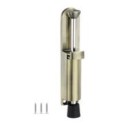 Fermaporta telescopico a molla, in acciaio inox, con pedale, per casa, garage, patio (bronzo)