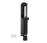 Fermaporta telescopico a molla, in acciaio inox, con pedale, per casa, garage, patio, (nero)