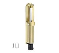 Fermaporta telescopico a molla, in acciaio inox, con pedale, per casa, garage, patio (oro)