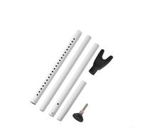 Fermaporta telescopico regolabile per porte scorrevoli in vetro con controllo manuale dei perni, base antiscivolo che supporta fino a 181,4 kg di forza, struttura in acciaio laminato a freddo (bianco)