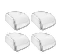 Fermaporta trasparente da 1/4 di confezione, supporto autoadesivo da pavimento for la protezione di pareti e mobili(4PCS)