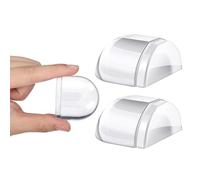 Fermaporta trasparente in gomma invisibile, 2 pezzi, paracolpi per porte in acrilico, autoadesivi, per pavimenti in legno, piastrelle, tappeti, superficie di casa e ufficio