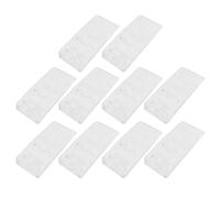 Fermaporta Trasparenti Quadrati 10 Pezzi, Design Cavo e Impilabile, Fermaporta in TPR 4x9,4cm - Antiscivolo e Protettivo, Adatto a Porte in Legno, Vetro e Interni Multisuperficie