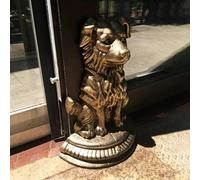 Fermaporte Fermaporta in Ghisa 3,85 Kg Oro Antico Fermaporta A Forma Di Cane In Ghisa, Scultura Fermaporta per Esterni, Cane Appesantito per Tenere Aperta La Porta