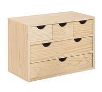 Cassettiera in Legno di Pino Naturale 6 Cassetti cm 40x20x28h Armadio Portagioie