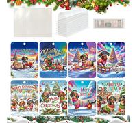 Fermasoldi natalizi - Carte fermasoldi, fermasoldi per le vacanze, fermasoldi decorativi | 8 Pezzi Carte Bancomat Carte Bancomat con Fermasoldi, Affascinanti Porta Carte Bancomat per Regalo, 5,12x3,94