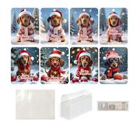 Fermasoldi natalizi - Carte fermasoldi, fermasoldi per le vacanze, fermasoldi decorativi | 8 Pezzi Carte Bancomat Carte Bancomat con Fermasoldi, Affascinanti Porta Carte Bancomat per Regalo, 5,12x3,94