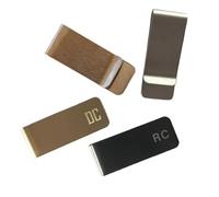 Fermasoldi Personalizzato Incisione, Fermasoldi Personalizzato per Portafoglio in Oro Nero per Uomini, Clip per Soldi da Regalo per il Papà, Regalo per il Testimone di Nozze, Argento, 50x26x8mm
