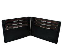 Fermasoldi Portafoglio 6 Porta-Carte Fuori Id Nero Idea Regalo