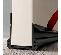 Fermaspifferi per porte, 36" Fermaspifferi per la parte inferiore della porta, piega e adesivo, riduzione del rumore a doppio strato, protezione dalle intemperie per porte per(C,Black)