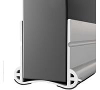 Fermaspifferi per porte, 36" Fermaspifferi per la parte inferiore della porta, piega e adesivo, riduzione del rumore a doppio strato, protezione dalle intemperie per porte per(D,White)