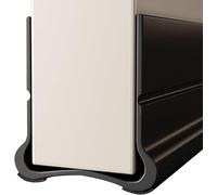 Fermaspifferi per porte, 36" Fermaspifferi per la parte inferiore della porta, piega e adesivo, riduzione del rumore a doppio strato, protezione dalle intemperie per porte per(B,Black)