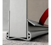 Fermaspifferi per porte, 36" Fermaspifferi per la parte inferiore della porta, piega e adesivo, riduzione del rumore a doppio strato, protezione dalle intemperie per porte per(C,Gray)