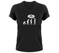 Fermata Seguente Me Evolution Girlie Donna Divertente T-Shirt Qualcosa Somewhere