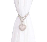 Fermatenda a forma di cuore, 38 cm, in resina lucida, elegante e decorativo, per camera da letto, soggiorno, ufficio e casa (champagne)