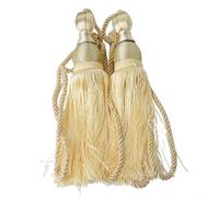 Fermatenda con nappe ornamentali a sfera, progettati per una gestione funzionale ed elegante dei drappeggi (oro)