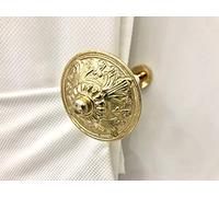 Fermatenda fermatende da muro oro lucido bronzo gancio tenda ottone gangi parete gancio per tende fermatende a muro raccogli tenda reggi tenda ambrasse per tende embrasse bastone tenda (BRONZO, 12)