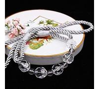 Fermatenda for tende con perline di cristallo da 2 pezzi, accessori for la decorazione della casa, supporti for, fibbia, corda, fermacravatte for drappeggi for finestre(Silver)