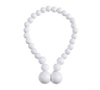 Fermatenda magnetici per tende con perline di legno, confezione di fermatende decorativi per installazione senza fori, chiusura magnetica stabile e estetica naturale, decorazione per la casa (B)