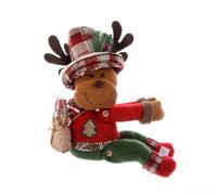 Fermatenda natalizio con Babbo Natale, pupazzo di neve e alce per decorazione festiva (modelli di cervo)