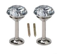 Fermatenda per casa, ganci fermatenda da parete in bronzo/argento/oro, in lega di zinco, accessori per il trattamento delle finestre, confezione da 2 (argento)