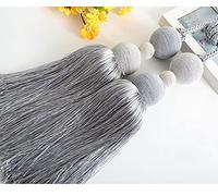 Fermatende con nappe e corde di fissaggio, 1 pz Tenda a sfera for appendere la tenda Gancio for benda Cinghia di ancoraggio Nappa Fermatende Fibbia Decorazione for casa, Grigio chiaro, Cina