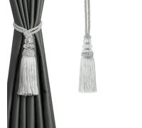 Fermatende Fermacravatta con fermacravatta con nappa for tenda 1 pezzo(Silver)