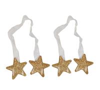 Fermatende in Coppia o 2 Coppia con calamita Stile Glitter forma di stella Tutti Tipi di Tende (2, oro)