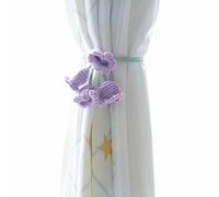 Fermatende per tende, 3 pezzi a forma di fiore, fibbie per tende, corda per legare, clip per decorazione della casa, tenda, accessori decorativi per la casa, tinta unita (colore: F) ( Colore: