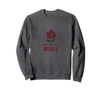 Fermati e annusa Le Rose, Motivo Floreale ispiratore Felpa, Unisex per Adulti, Grigio Scuro, L