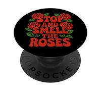 Fermati e annusa le rose, motivo floreale Mindful Life PopSockets PopGrip Adesivo