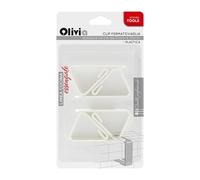Fermatovaglia in Plastica 4 Pezzi - Clip Tavolo Regolabili per Spessore da 10 a 30 mm - Bianco, Ideali per Interno ed Esterno