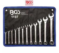Set chiavi combinate 12 pz CHROME VANADIUM professionale fissa e stella BGS 1197