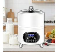 Fermentatore Per Yogurt, Yogurtiera Elettrica Automatica Con Controllo Della Temperatura, Grande Capacità 8 L/12 L, 600 W, Temperatura Costante A 360°, Yogurt Greco, Vino Di Riso Dolce(White,8L)