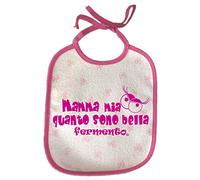 Fermento Italia Bavaglino MAMMA MIA QUANTO SONO BELLO - simpatica bavetta 100% cotone
