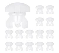 Fermi Intermedi, 15 pz, Bianco, Fermo per Tende Adatto per Tende con Binari di Scorrimento, Ganci per Tende plastica facili da Montare, Tappi Antiscivolo, Ganci per Tende per Tutti i binari Standard