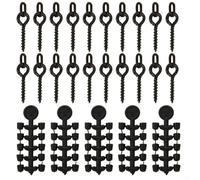 Fermi per amo da pesca alla carpa, 50 pezzi e viti per esche Boilies, 20 pezzi, per CHOD Rig Ronnie Rig, uso con anima in rame e corpo in ABS (C)