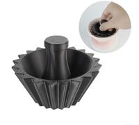 Fermo a forma di filtro da caffè con design a 20 nervature per una vestibilità ottimale della carta da filtro, strumento ausiliario per caffè per migliorare il flusso e l'estrazione del caffè (beige)