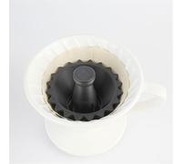 Fermo a forma di filtro da caffè per origami con 20 nervature per materiale PETG, 81 x 36 mm, aiuto compatto per una vestibilità sicura e persino w(nero)