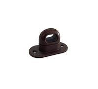 FERMO CAVALLOTTO PER OCCHIELLO A MOLLA OVALE 42 X 22 MM PLASTICA PVC PER TELONE, GAZEBO, COPERTURA LATERALE. Girevole (MARRONE)