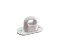 FERMO CAVALLOTTO PER OCCHIELLO A MOLLA OVALE 42 X 22 MM PLASTICA PVC PER TELONE, GAZEBO, COPERTURA LATERALE. Girevole (BIANCO)