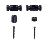 Fermo Per Alberi Per Corde Per Rulli Per Chitarra Con Set Di Viti Di Montaggio Per Parti Di Chitarre Elettriche Guida Per Chitarra Argento/nero/dorato parti di chitarra(Black)