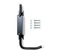 Fermo per persiana, di colore nero,con maniglia per aprire e chiudere tutti i battenti, blocca le persiane aperte in modo semplicee senza sporgersi,articolo facile e sicuro da usare quotidianamente,serve per il lato destro, guardando dall’interno,possiede un’apertura sulla destra