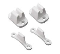Fermo per Porta Roulotte e Camper, 2 pacchi, Interasse fori 35 mm e 48 mm, Serratura di Bloccaggio Bianca, per Sportelli di Servizio e Gavoni di Stoccaggio, Sicura per Porta Camper, Accessori Camper