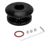 Fermo pomello cambio universale in alluminio per leve del cambio da 12 mm - Limitatore della testa del cambio con fibbia della testata del cambio a base fissa(Color Name: Black)
