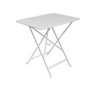 FERMOB Tavolo da Giardino Rettangolare Pieghevole in Acciaio Laccato, Bianco, 77 x 57 cm