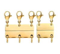 Fermoir Pour Colliers Superposés | Fermoirs Multiples Pour Superposition De Colliers - Connecteur Séparateur De Bijoux 2 Pièces Pour Femmes Empilables Ras Du Cou Bracelet Et
