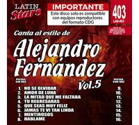 Fernandez, Alejandro - Vol. 5-Karaoke Latin Stars