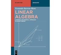 Fernando Barrera-Mora Linear Algebra (Tascabile) De Gruyter Textbook