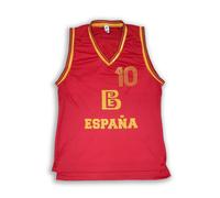 Fernando Martin Spagna España 10 Basket Play Jersey Rosso Retro Vintage